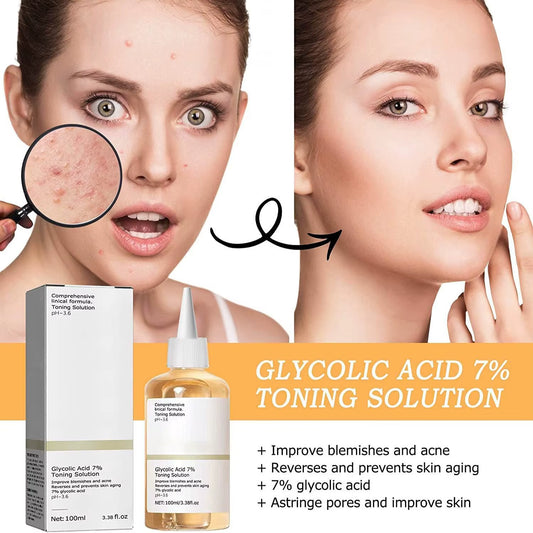 100Ml Glycolic Acid Toning Solution Ordinary Acne Remover Lifting Firming Wrinkles Glowing Facial Care Gift Glycolic Acid Toner